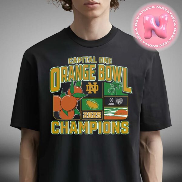 Notre Dame Fighting Irish College Football Playoff 2025 Orange Bowl Champions Victory Ahead Unisex T-Shirt