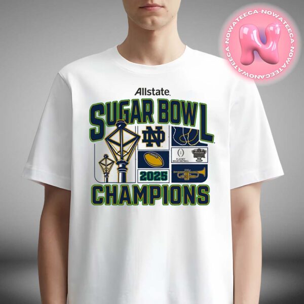 Notre Dame Fighting Irish College Football Playoff 2025 Sugar Bowl Champions Victory Ahead NCAA Unisex T-Shirt