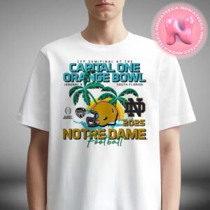 Notre Dame Fighting Irish White Football 2025 Orange Bowl Bound Unisex T-Shirt