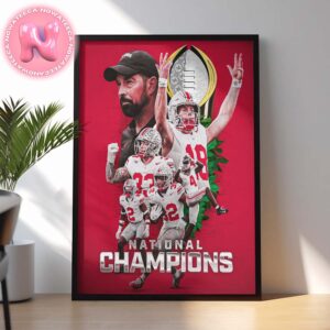 Ohio State Buckeyes 2024 CFP National Playoff Champions Home Decor Poster Canvas