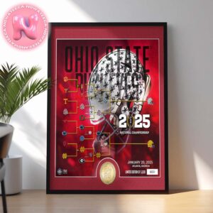 Ohio State Buckeyes 2025 CFP Championship NCAA Game Bronze Coin Photo Mint Limited Edition Of 5000 Home Decor Poster Canvas