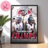 Ohio State Buckeyes 2024-2025 CPF National Champions Locket Room Head To Head Home Decor Poster Canvas