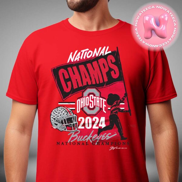 Ohio State National Champs 2024 Flag 2024-2025 College Football Playoff National Champions Unisex T-Shirt