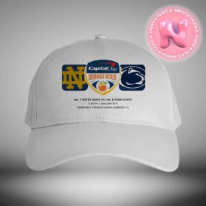 Orange Bowl No 7 Notre Dame Fighting Irish Vs No 6 Penn State Nittany Lions Matchup At Hard Rock Stadium Miami Gardens FL On January 9th 2024 NCAA Division Classic Cap Hat Snapback