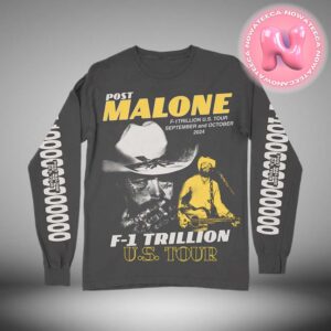 Post Malone F1 Trillion US Tour September And October 2024 Charcoal Unisex Long Sleeve