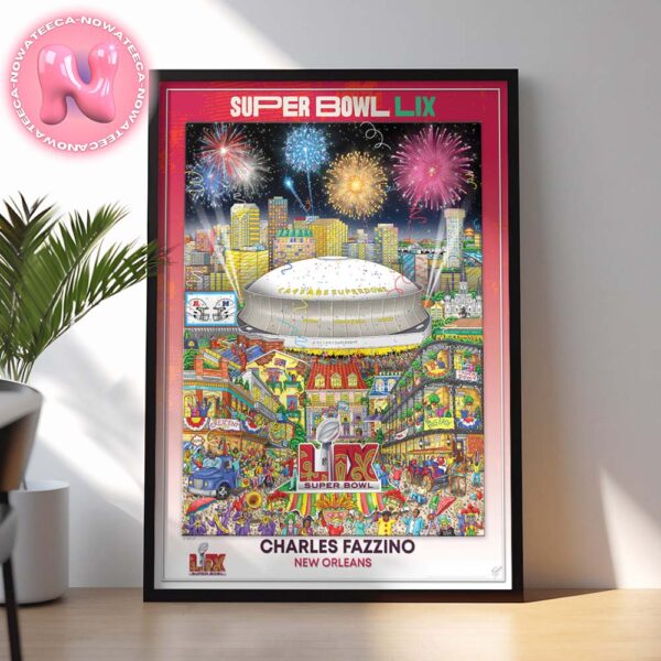 Super Bowl LIX New Orleans 2025 Official NFL Football Commemorative Pop Art Home Decor Poster Canvas