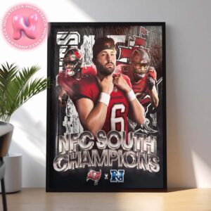 Tampa Bay Buccaneers Has Been Winner The 2024 NFC South Division Champions Back To Back Home Decor Poster Canvas