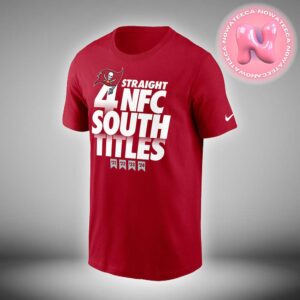 Tampa Bay Buccaneers Nike Four-Straight NFC South Division Champions 2024 Two Sides Unisex T-Shirt