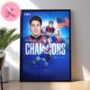 Team USA Comes Back From 2 Goal Deficit To Win Gold In OT At The World Juniors 2025 Home Decor Poster Canvas