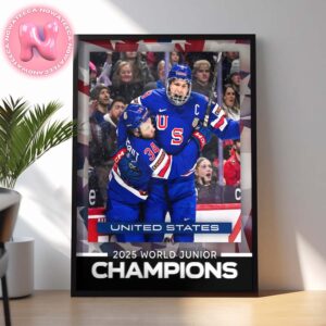 Team USA Comes Back From 2 Goal Deficit To Win Gold In OT At The World Juniors 2025 Home Decor Poster Canvas