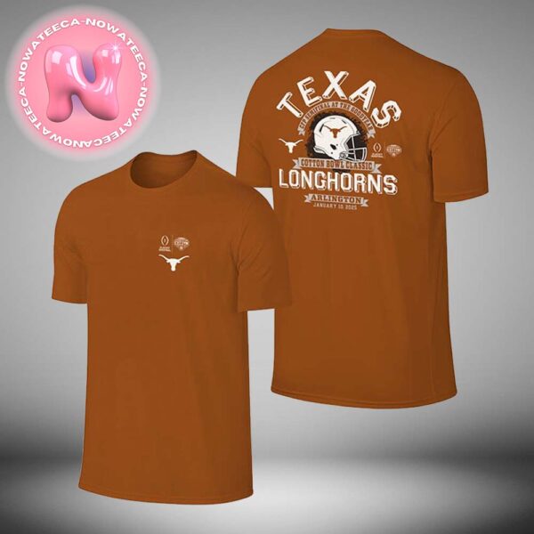 Texas Longhorns Burnt Orange Football 2025 Cotton Bowl Bound Graphic Unisex T-Shirt