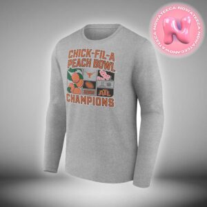 Texas Longhorns College Football Playoff 2025 Peach Bowl Champions Victory Ahead NCAA Division Unisex Long Sleeve