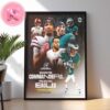 Philadelphia Eagles Vs Washington Commanders NFC National Championship Matchups NFL Season 2024-2025 Home Decor Poster Canvas