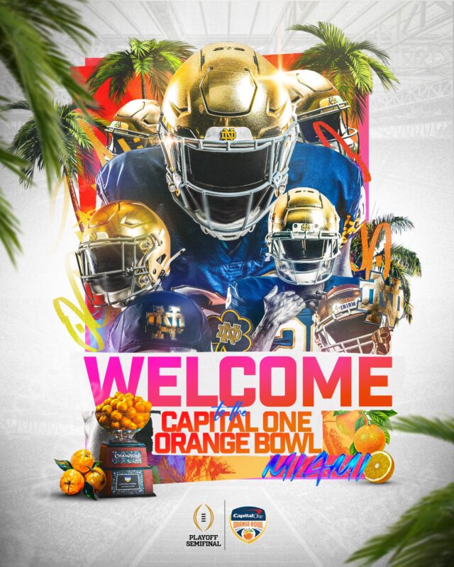 Welcome To The Capital One Orange Bowl Notre Dame Fighting Irish Vs Penn State Nittany Lions Matchup 2024 NCAA Division