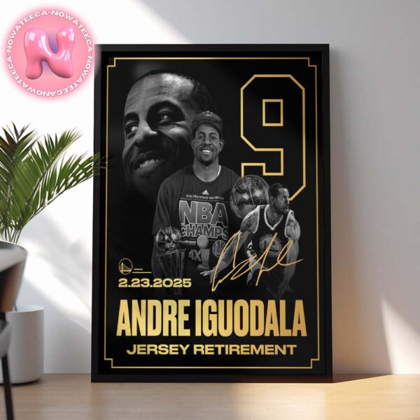 Andre Iguodala Jersey Retirement 2-23-2025 NBA Golden State Warriors Home Decor Poster Canvas