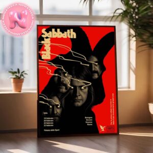 Black Sabbath 1973 Poster Commemorating The 50th Anniversary Of Black Sabbath’s Iconic First Shows In Italy Home Decor Poster Canvas