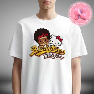 Bruno Mars X Hello Kitty White Tee Unisex T-Shirt