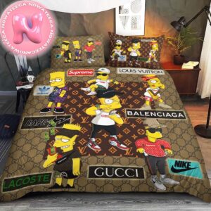 Gucci x Nike x Louis Vuitton Luxury Bedding Sets Duvet Cover Bedroom