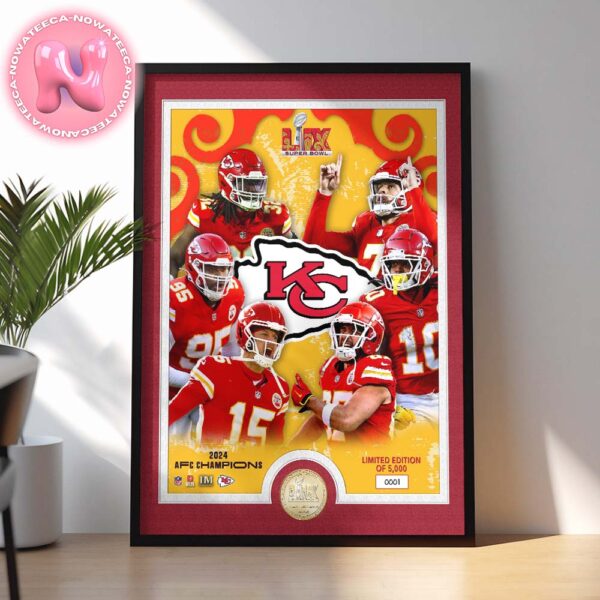 Kansas City Chiefs Super Bowl LIX Team Force Photo Mint NFL 2025 Season Home Decor Poster Canvas