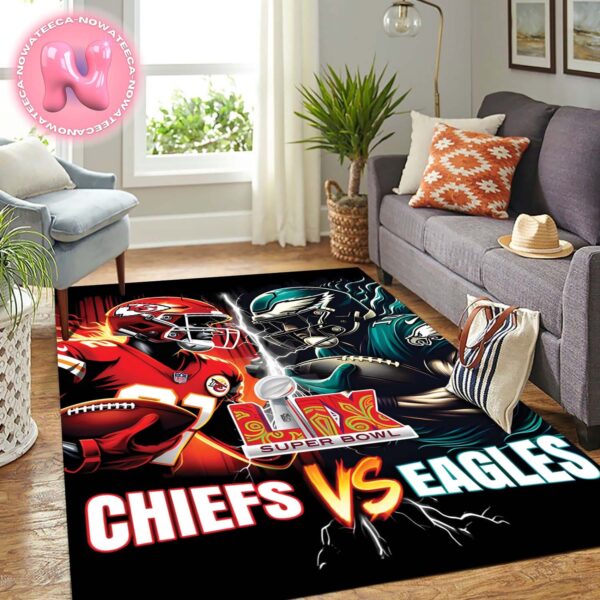 Kansas City Chiefs Vs Philadelphia Eagles Matchups Super Bowl LIX At The New Orleans On February 9th 2025 NFL Season Rug Home Decor