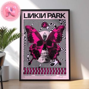 Linkin Park From Zero World Tour 2025 Live Show Music Poster For Guadalajara Jalisco On 3th Febrero 2025 Mexico Home Decor Poster Canvas