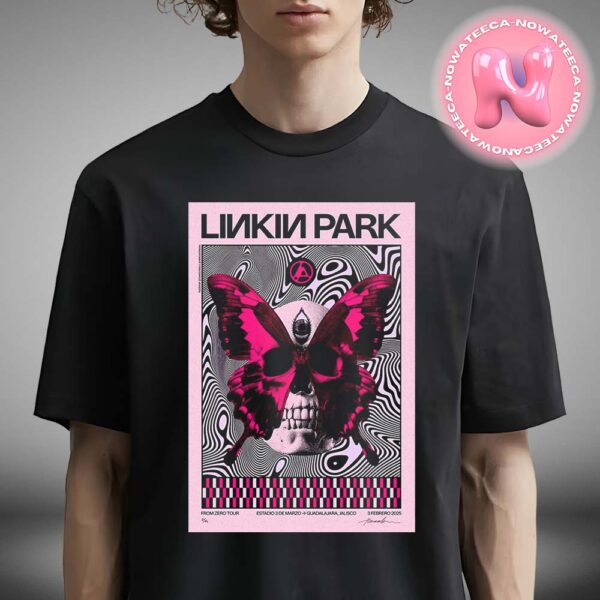 Linkin Park From Zero World Tour 2025 Live Show Music Poster For Guadalajara Jalisco On 3th Febrero 2025 Mexico Unisex T-Shirt