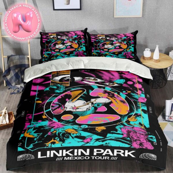 Linkin Park From Zero World Tour 2025 Music Live Show Poster For Mexico Bedding Set