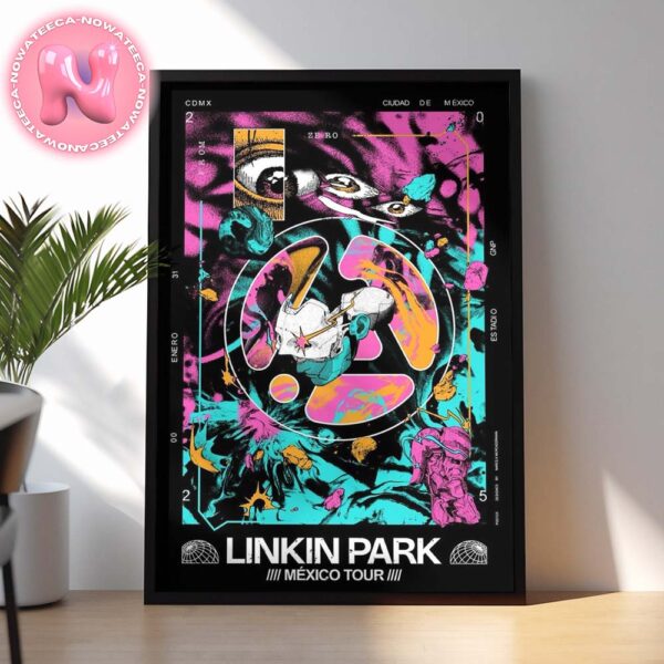 Linkin Park From Zero World Tour 2025 Music Live Show Poster For Mexico Home Decor Poster Canvas