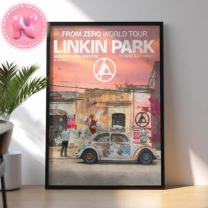 Linkin Park From Zero World Tour Poster For Guadalajara Mexico Estadio 3 De Marzo On Feb 3rd 2025 Home Decor Poster Canvas