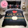 Luxury Gucci Big Logo With Vintage Monogram Pattern Bedding Set