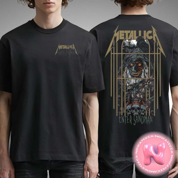 Metallica Enter Sandman Pinball Art The Black Album By Rhys Cooper Two Sides Unisex T-Shirt