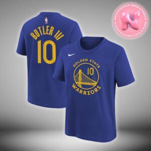 Nike Jimmy Butler III Royal Golden State Warriors Icon Edition Name And Number NBA Season Two Sides Unisex T-Shirt