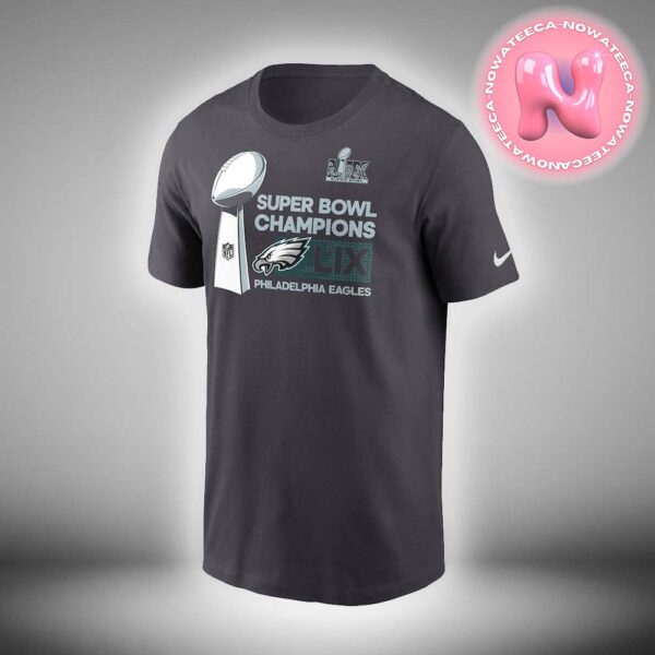 Philadelphia Eagles Nike Super Bowl LIX Champions Locker Room Trophy Collection Two Sides Unisex T-Shirt