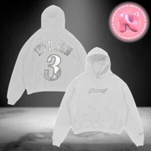 Post Malone x Reebok White Iverson Anniversary All Over Print Hoodie