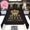 Gucci And Diamond Luxury Brand Monogram Pattern Logo Stripe Duvet Cover Bedding Set