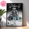 Saquon Barkley Offensive Player Of The Year NFL Season 2025 Philadelphia Eagles Home Decor Poster Canvas