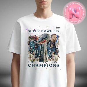 Super Bowl LIX Champions Is The Philadelphia Eagles NFL 2024-2025 Season Unisex T-Shirt