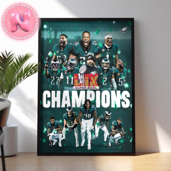 Super Bowl LIX Champions Philadelphia Eagles NFL 2024-2025 Season Home Decor Poster Canvas