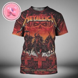 Metallica M72 Pop-up Shop Poster For Bucharest At Arena Națională in Bucharest Romania on May 13 2026 All Over Print Shirt
