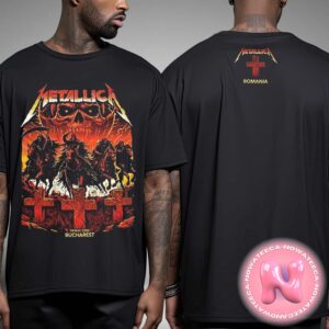 Metallica Pop-Up Shop Exclusive Merch For M72 Bucharest At Arena Națională in Bucharest Romania on May 13 2026 Two Sides Tee